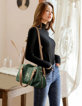 Luxury Large Capacity Ladies Shoulder Messenger Fold Over Bag Mssza