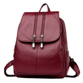 Luxury Leather School College Travel Backpacks Mssza