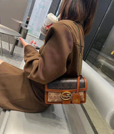 Luxury Light Designer High-End Color Contrast Small Single Crossbody Shoulder Underarm Bag Mssza