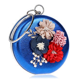 Metal Leaf Flower Diamonds Clutches Mssza