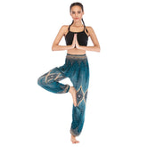 National Print High Waist Lantern Yoga Pants Mssza