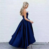 Navy Blue Prom Dress Mssaz Desses