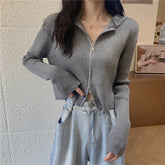 New Style Loose Short Hooded Knitted Cardigan T-Shirt Mssza
