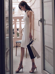 New Short Sheath Halter Backless Lady Girl Prom Dress Mssaz Desses