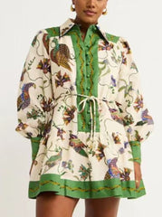 Belted Floral Dress Mssaz Desses