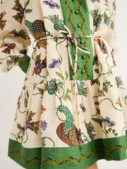 Belted Floral Dress Mssaz Desses