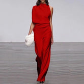 One Shoulder Long Trousers Pants Jumpsuit Mssza