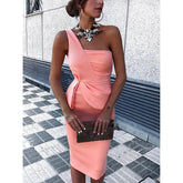 One off shoulder dress bodycon dresses Elegant office ladies club party dress Autumn skinny vestidos Mssaz Desses