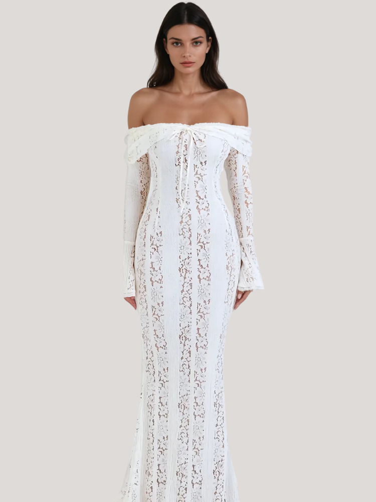 Lana | Off-Shoulder Lace Maxi Dress Mssaz Desses