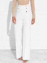 Pants High Waisted Straight Leg Long Pants Mssza