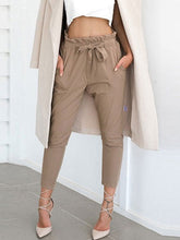 Paper Bag Drawstring Cropped Pants Mssza