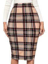 Printed Slim Pencil Pants Chic High Waist Slim Pencil Skirts Elegant Back Zip Up Midi Skirts Mssza