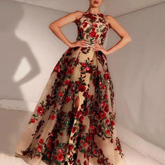 Prom Dresses for Sequin Flower Printed Dress Mssaz Desses