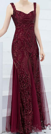 Mermaid Long Prom Gown Gold Evening Dresses Mssaz Desses
