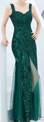 Mermaid Long Prom Gown Gold Evening Dresses Mssaz Desses
