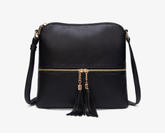 Retro Large Capacity High-Quality Solid Color PU Leather Crossbody Shoulder Bag Mssza