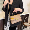 Retro Leather Tote Vintage Paris Inspired Solid Color High-End Minimalist Crossbody Bag Mssza