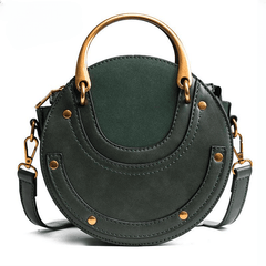 Round Shape Crossbody Bags For Women Top Handle PU Leather Hard-Surface Crossbody Bag High Quality Trending Mssza