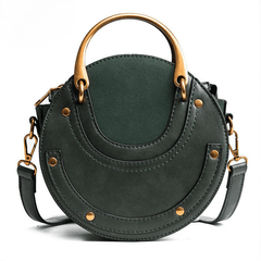 Round Shape Crossbody Bags For Women Top Handle PU Leather Hard-Surface Crossbody Bag High Quality Trending Mssza