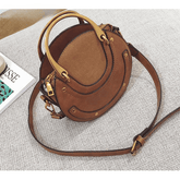 Round Shape Crossbody Bags For Women Top Handle PU Leather Hard-Surface Crossbody Bag High Quality Trending Mssza