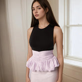 Ruffle Pullover Vest Patchwork O Neck Ruched Skinny Club Tank Tops Mssza