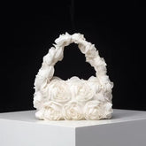 Elegant Rose Pattern Cute Small Square Handbag Mssza
