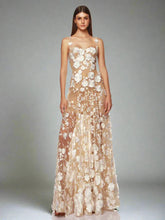Floral Embroidered Mesh Maxi Dress Mssaz Desses