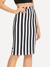 Striped Printed casual High Waist Elastic Pencil Skirts Mssza