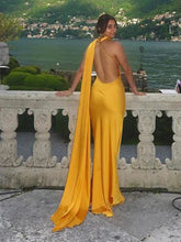 Yellow Satin Maxi Dress Mssaz Desses