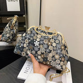 Luxury Three-dimensional Flowers Relief Tote Bags Mssza