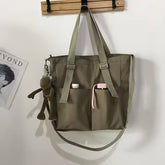 Casual Waterproof Large Capacity Tote Bag with Frog Mssza