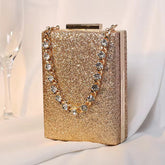 Glitter Diamond Chain Banquet Wallets Clutch Bag Mssza