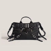 Moto and Biker Style Rivet Belt Large Capacity Tote Bag Mssza