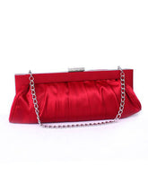 Satchel Shape Quilted Pleated Silk Woman's Evening Bag Mssza