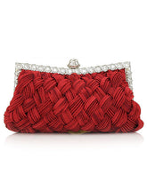 Satchel Shape Silk Evening Bag Mssza