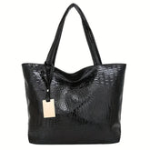Crocodile Large Capacity PU Leather lady Tote Handbags Mssza