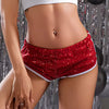 Sequin Bead Stretch Outdoor Leisure Sports Fitness Cool Breathable Shorts Mssza