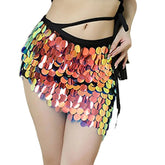 Sequin Tassel Belt Oriental Elegant And Vintage Hip Scarf Mini Skirts Mssza