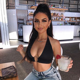Deep V-Neck Strapless Beach Party Mssza