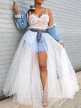 Layered Raised Waist Long Skirt Mssza