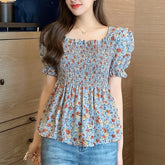 Printed Chiffon Casual Blouse Mssza
