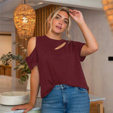 Short Sleeve Round Neck Casual T-shirts Mssza