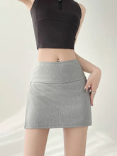 Skirts Side-slit Light Leakage High Waist Slim Hip-covering Casual Mssza