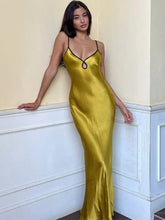 Sleeveless Slips Backless Patchwork Lace Up Cut Out Elegant Gorgeous Stylish Fashionable Maxi Dress Mssaz Desses
