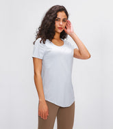 Slim Fit Naked Training Fabric Yoga Fitness T-Shirt Mssza