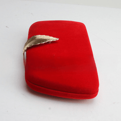 Smooth Solid Velour Wedding Bridal Party Purse Clutch Bag with Metal Leaf Clasp New Arrival Exquisitely Women's Clutch Bag Mssza