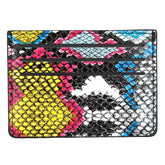 Snake Printing PU Leather Zipper Soft Square Small Purse Mssza