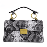 Snakeskin Pattern Luxury Woman Bag Women Brand Pu Leather Square Messenger Brand Female Totes Crossbody Mssza