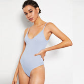 Solid Cami Skinny Spaghetti Strap Spring Mid Waist Bodysuits Mssza
