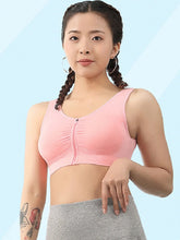 Solid Shockproof Front Zipper Sports Tank Top Mssza